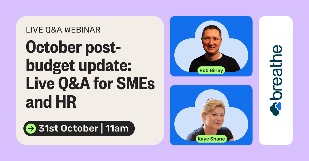 Postbudget update Live Q&A for SMEs and HR Breathe